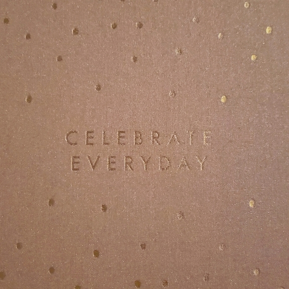 Light Mauve "Celebrate Everyday" Shimmery Polka Dot Daily Journal | NWOT - Picture 2 of 4